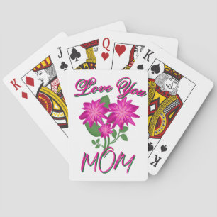 Custom and Personalized Mother's Day Floral gift Poker Cards
