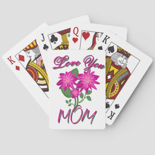 Custom and Personalized Mother's Day Floral gift Poker Cards