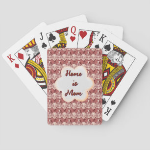 Custom and personalized mother's day floral gift poker cards