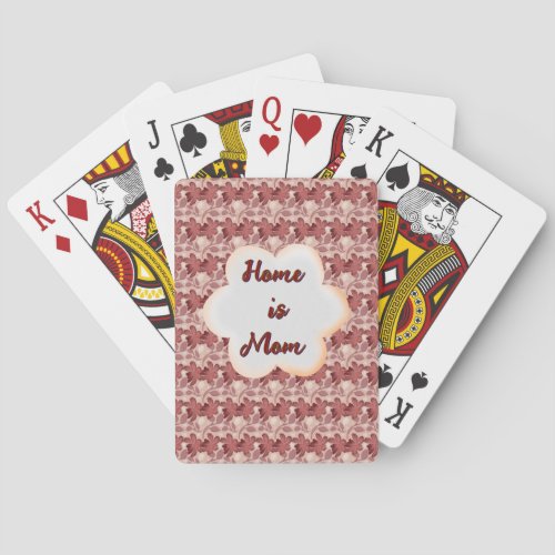 Custom and personalized mother's day floral gift  poker cards