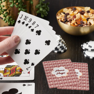 Custom and personalized mother's day floral gift poker cards