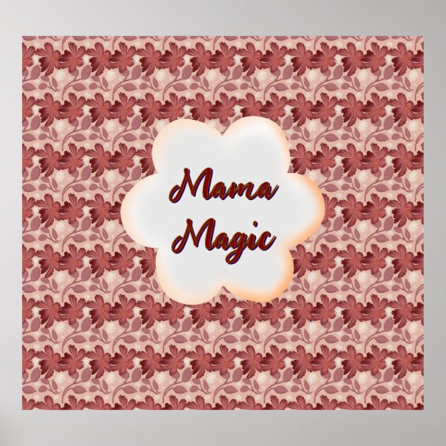Custom and personalized mother's day floral gift poster (Front)