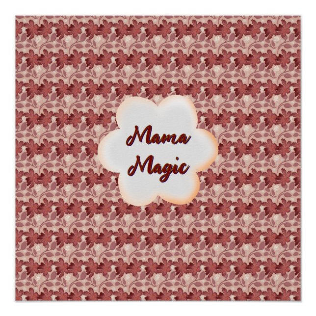 Custom and personalized mother's day floral gift poster (Front)