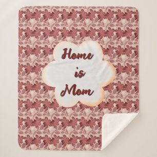 Custom and personalized mother's day floral gift  sherpa blanket