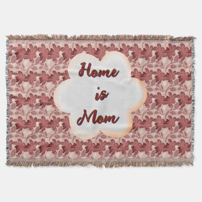 Custom and personalized mother's day floral gift  throw blanket (Front)