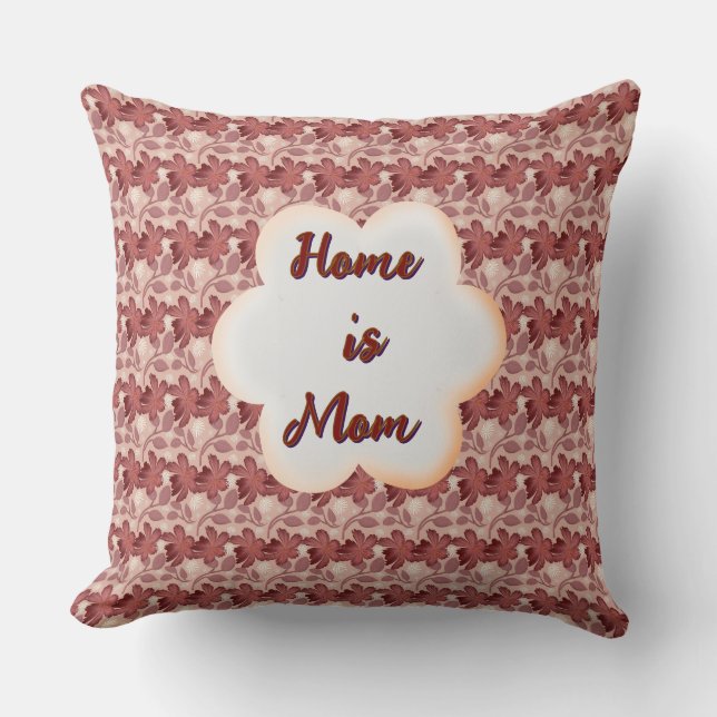 Custom and personalized mother's day floral gift  throw pillow (Front)
