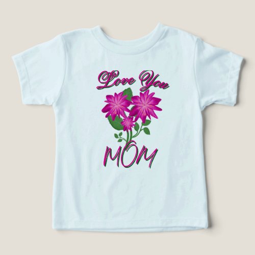 Custom and Personalized Mother's Day Floral gift Toddler T-shirt