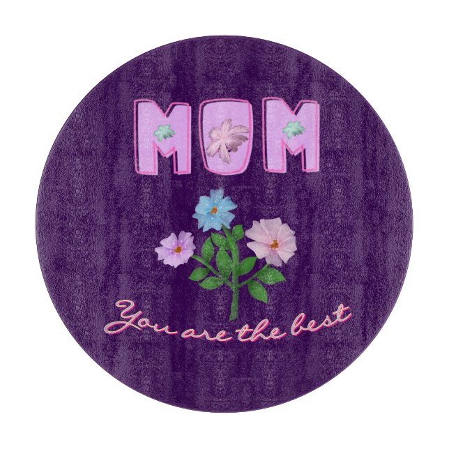 Custom and personalized mother's day gift  cutting board (Front)