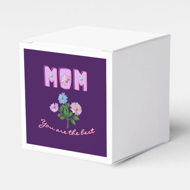 Custom and personalized mother's day gift  favor boxes (Front Side)