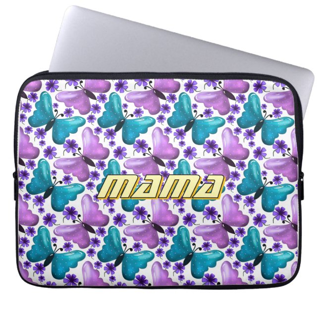 Custom and personalized mother's day gift  laptop sleeve (Front)