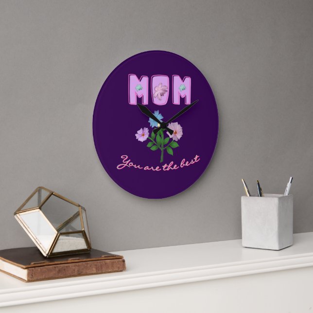 Custom and personalized mother's day gift  large clock (Office)