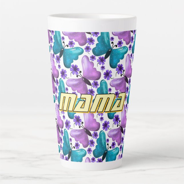 Custom and personalized mother's day gift  latte mug (Front)