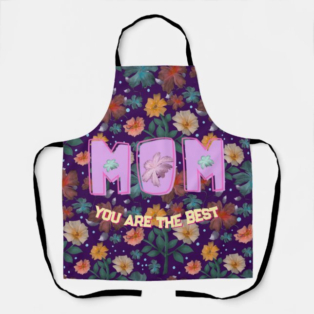 Custom and personalized mother's day gift  lumbar apron (Front)
