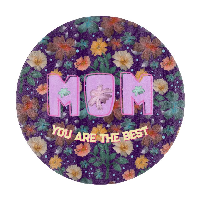 Custom and personalized mother's day gift  lumbar cutting board (Front)