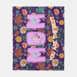 Custom and personalized mother's day gift  lumbar fleece blanket