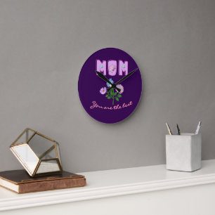 Custom and personalized mother's day gift round clock