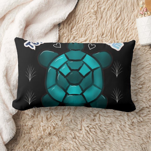 Custom and personalized turtle lover gift  lumbar pillow (Blanket)