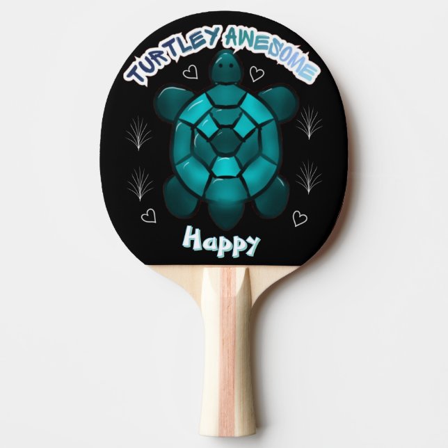 Custom and personalized turtle lover gift  ping pong paddle (Front)