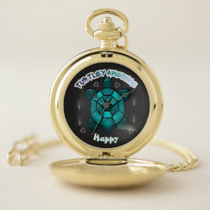 Custom and personalized turtle lover gift  pocket watch