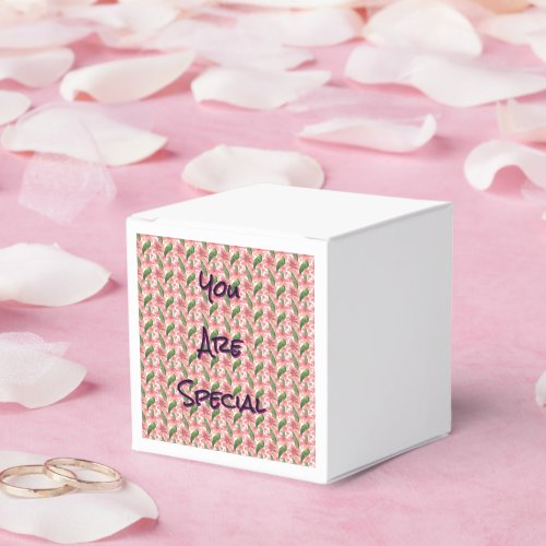 Custom and personalized watercolor floral  favor boxes