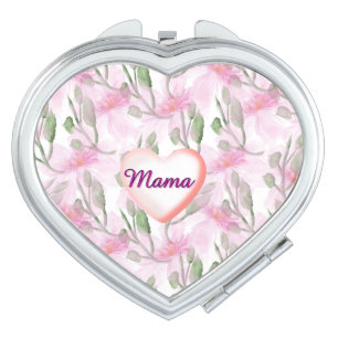Custom and Personalized  watercolor floral gift  Compact Mirror