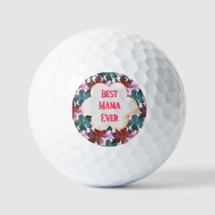 Custom and personalized watercolor floral  golf balls