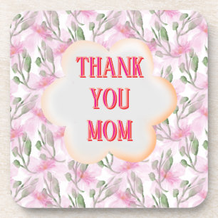 Custom and Personalized watercolor floral pattern  Beverage Coaster