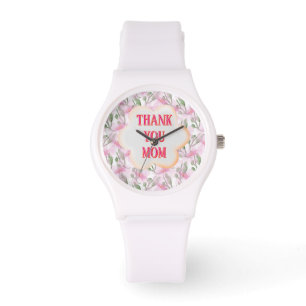 Custom and Personalized watercolor floral pattern  Watch