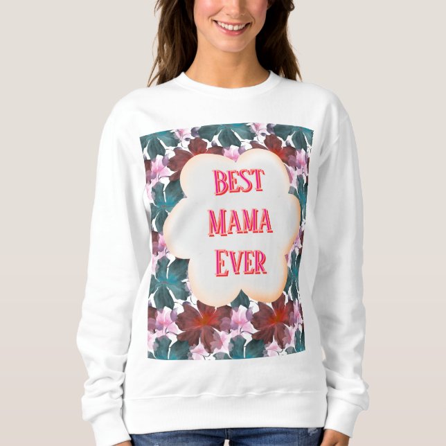 Custom and personalized watercolor floral  sweatshirt (Front)