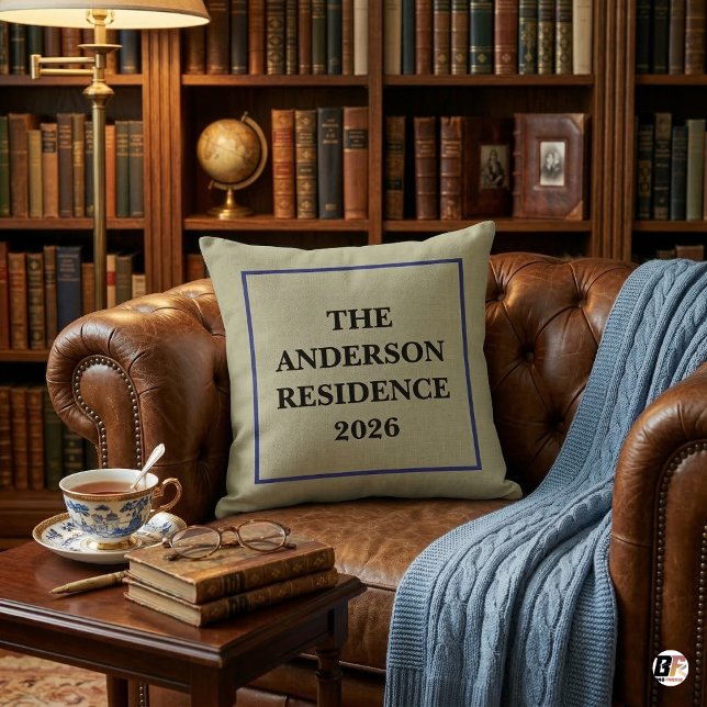 Custom Anderson Residence 2026 Established Year Pe Throw Pillow (Creator Uploaded)