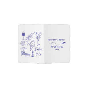 Custom Andiamo a Roma Italy Family Vacation  Passport Holder