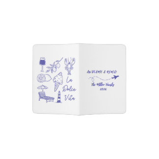 Custom Andiamo a Roma Italy Family Vacation  Passport Holder