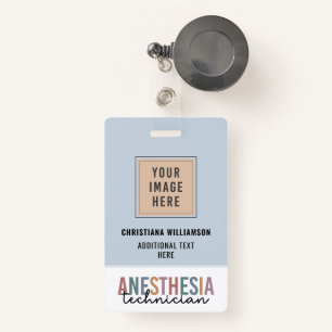 Custom Anesthesia Technician Retro Anesthetic Tech Badge