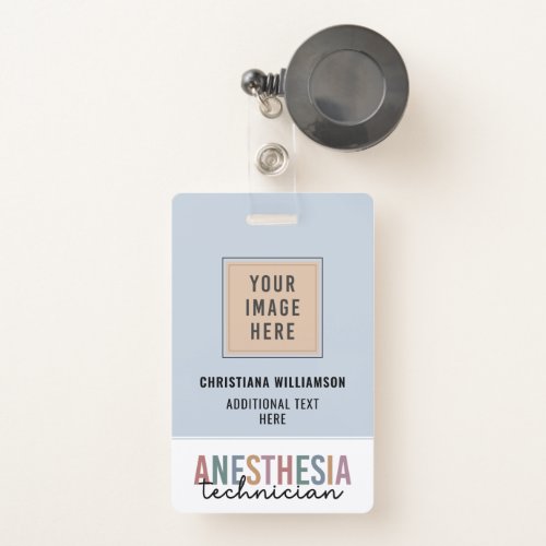 Custom Anesthesia Technician Retro Anesthetic Tech Badge