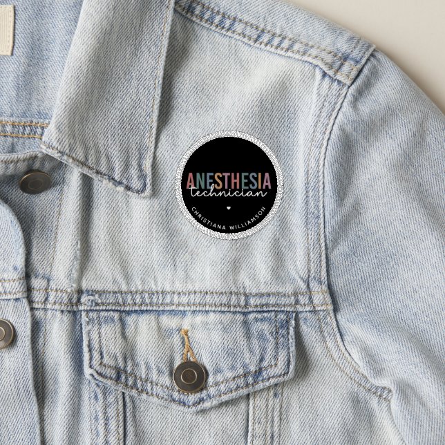 Custom Anesthesia Technician Retro Anesthetic Tech Patch (On Jacket)