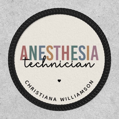 Custom Anesthesia Technician Retro Anesthetic Tech Patch