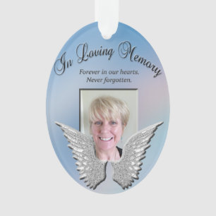 Custom Angel Wings Memorial Ornament
