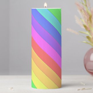 Custom Angled Elegant Colorful Rainbow Stripes