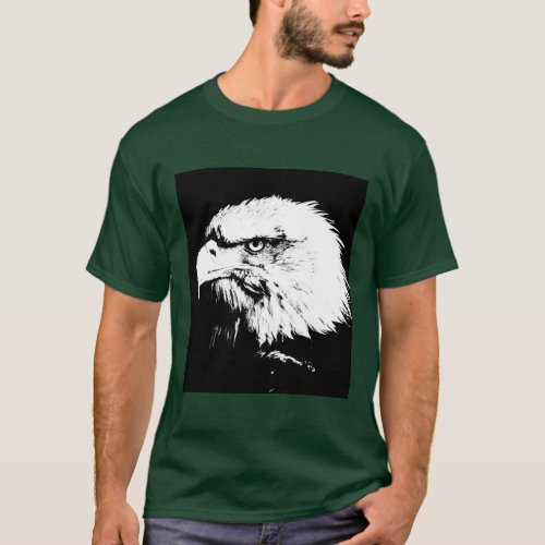 Custom Animal Eagle Face Mens Modern Template T_Shirt