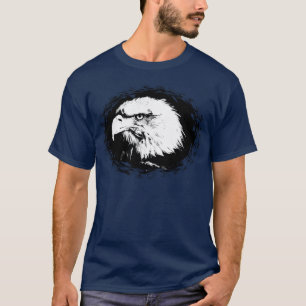 Custom Animal Elegant Eagle Head Men's Template T-Shirt