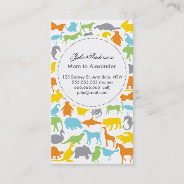 Custom animal mommy card (Front)