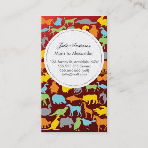 Custom animal mommy card