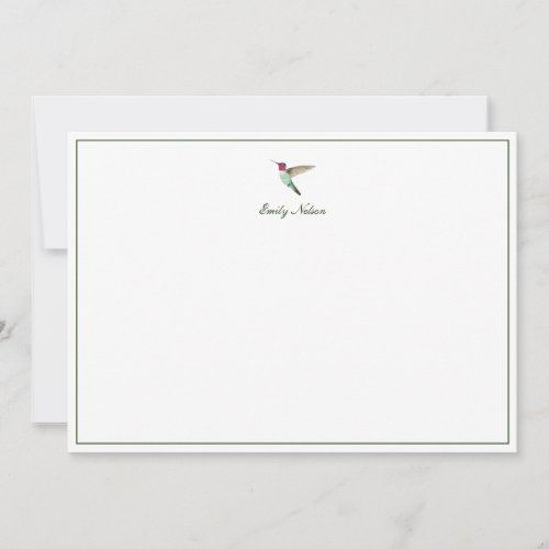 Custom Annas Hummingbird Note Card