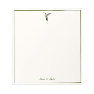 Custom Anna's Hummingbird Notepad