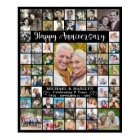 Custom Anniversary 64 Photo Collage Personalized