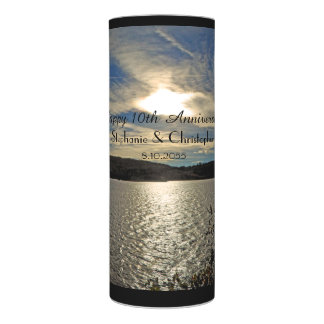 Custom Anniversary Flameless Candle Utah Sunset