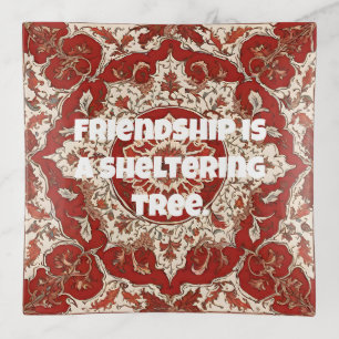 Custom Anniversary Gifts for Friends Persian Tiles Trinket Tray