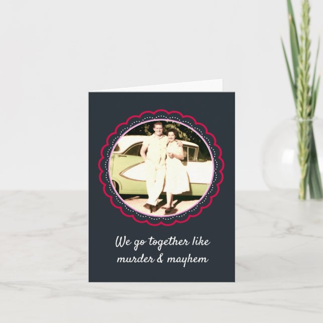 Custom Anniversary / Murder & Mayhem Holiday Card (Front)