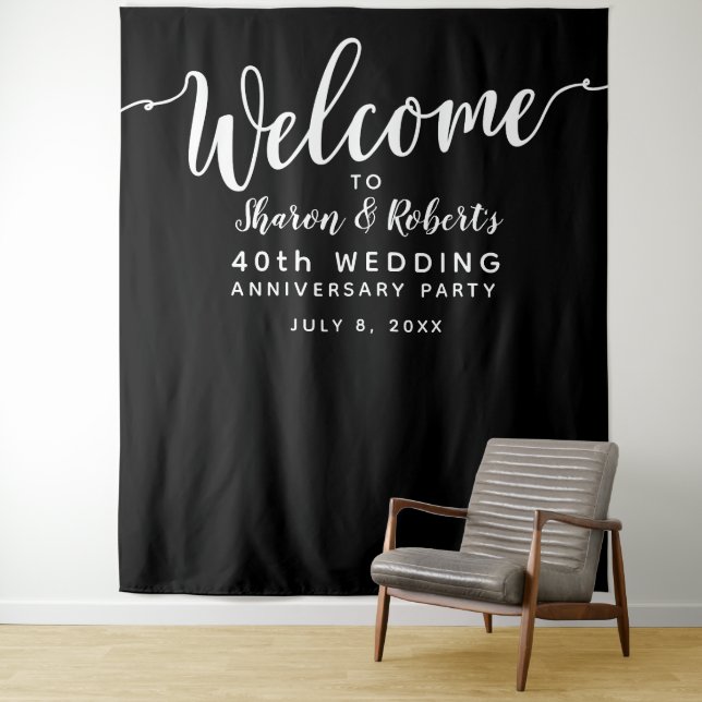 Custom anniversary Party Photo Booth Backdrop (In Situ)