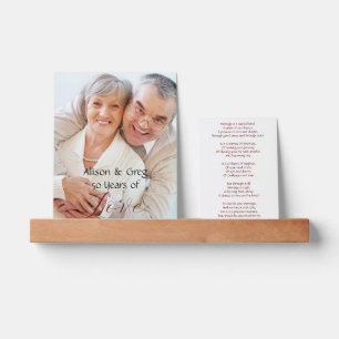 Custom Anniversary photo and poem Picture Ledge